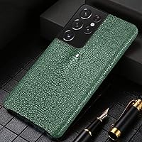 Lychee Texture Matte Leather Cover Case for Samsung Galaxy S21 Ultra S8 S10 S9 S20 S21 Plus Note 20 10 M31 M21 A52 A31 A50 A51 A71,Green,for Note 10 Plus