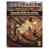 Gloomhaven Cephalofair Games: Jaws of The Lion Removable Sticker Set & Map