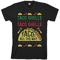 Threadrock Men's Taco Shells Taco Shells Tacos All The Way T-Shirt
