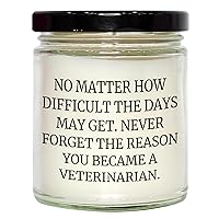 Veterinarian Gifts for Father's Day | Inspirational 9oz Vanilla Soy Candle with Lid | Encouraging Gifts for Veterinarians