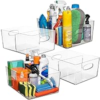 ClearSpace Plastic Storage Bins with Divider – Perfect Kitchen Organization or Pantry Storage – Fridge Organizer, Pantry Organization and Storage Bins, Cabinet Organizers