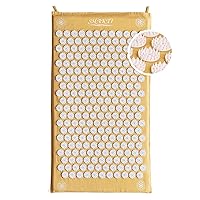 ShaktiMat (The Original Since 2007) Acupressure Mat for Beginners for Relaxation for Back, Neck, Feet, Ethical Handmade, Yellow