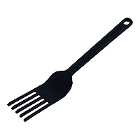 Silicone Whisking Fork with Angled Tips & Flexible Steel Core, Black