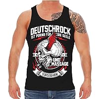 No Fight No Glory Men's and Men's Tank Top German Rock FCK You All (with Back Print) Size S - 8XL