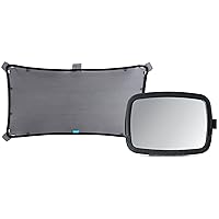 Munchkin® Brica® Magnetic Stretch to Fit™ Sun Shade and 360 Pivot Baby in-Sight® Wide-Angle Adjustable Car Mirror