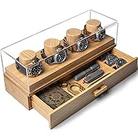 Elevate Your Watch Collection with The Watch Deck – Premium Watch Display Case for 4 Watches – Unique Birthday Day Gift for Men – Wooden Mens Watch Box & Watch Case – Lifetime Assurance Included