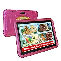 Kids Tablet,10 inch Tablet for Kids,Children,Girls,Boys,10.1 IPS HD Screen,CPU Speed up to 1.8GHz,RAM 4GB and 64GB Storage,Toddler Tablet with Protective case,Color Pink