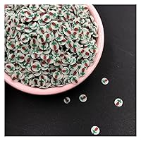 NIANTU109 50g 5mm Rose Flower Clay Sprinkles for Crafts Making Polymer Clay Round Slice for Crystal Mud Filling DIY Nail Art Decoration Gift (Color : Rose)