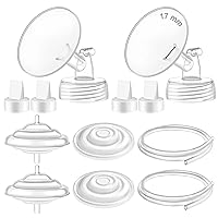 Maymom Pump Parts Compatible with Spectra S1 S2 9 Plus Pumps; Incl 17 mm Wide Mouth Flange Backflow Protector Membrane Duckbill Valve Tube; Not Original Spectra Shield Parts