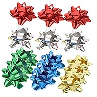 BESTOYARD 300 Pcs Self-adhesive Star Flower Gift Wrapping Adornments Christmas Decorations Christmas Wreaths Blue Gifts Xmas Flower Pull Bow Gift Bows for Gift Wrapping Gift Bow Wedding Mini