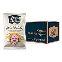 LesserEvil Himalayan Gold Salt Organic Popcorn, Premium Quality, Minimally Processed, No Vegetable Oil, 0.88 oz (Pack of 12)