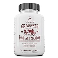 Ancestral Supplements Grass Fed Beef Bone and Marrow Supplement, 3000mg, Bone, Skin, Oral Health, and Joint Support Supplement Promotes Whole-Body Wellness, Non-GMO Whole Bone Extract, 180 Capsules