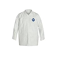 DuPont Tyvek 400 TY303S Disposable Shirt with Open Cuff, White, Medium (Pack of 50)
