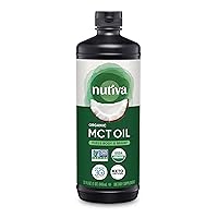 Organic MCT Oil, Unflavored, 32 Oz, USDA Organic, Non-GMO, Non-BPA, Whole30 Approved, Vegan, Gluten-Free & Keto, 14g MCT per Serving & Neutral Flavor for Coffee, Shakes and Salads