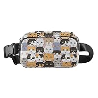 Cute Cats Fanny Pack for Women Men Belt Bag Crossbody Waist Pouch Waterproof Everywhere Purse Fashion Sling Bag for Running Hiking Workout Travel