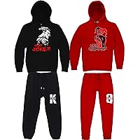 Her Joker and His Harley Matching Tracksuits - His and Hers Couple Matching Sweatsuits Black Red Men Large Women Medium, Large-3X-Large