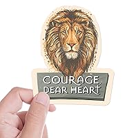Courage Dear Heart Aslan Quote Sticker - CS Lewis Sticker for Hydroflask - Narnia Laptop Decals - Christian Book Lover Gift - Fantasy Literature Great Quotes