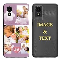 Personalized Phone Case for TCL 501 Custom Collage Picture Case Customized Name Soft Case Birthday Gift for Men Women Photo Text Full Protective Cover Slim Fit Y
