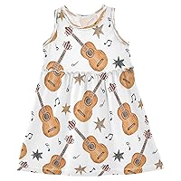 Acoustic Guitar Girls Dress Kids Toddler Casual Dresses Summer Dresses 2T