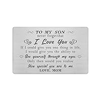 Son Gifts from Mom Personalized, Never Forget That I love You Son Card, Son Wedding Day Present, Anniversary Christmas