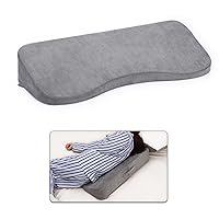 TANYOO Long Wedge Pillow for After Surgery Curved Shaped Turning Wedge Pillow for Side Sleeping Bedridden Patient Products to Prevent Bed Sore and Improve Healing Process No-Slip Bottom Height 5 inch
