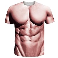 uideazone Men Women Short Sleeve T-Shirt Casual 3D Creative Print Crewneck Graphic Tees