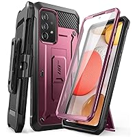 SUPCASE Case for Samsung Galaxy A53 5G (2022) with Built-in Screen Protector + Kickstand Stand + Belt Clip [Unicorn Beetle Pro] 360° Full Protection Shockproof (Wine Wine)