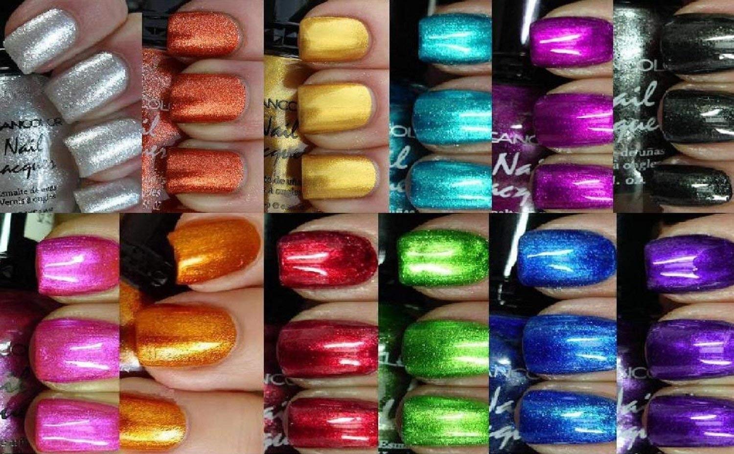 Kleancolor Nail Polish - Awesome Metallic Full Size Lacquer (Set of 12 Pieces)
