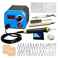 LH55-1 wood burning kit,wood burning tool,digitally adjustable temperature wood burner kit,professional wood burner tool kit for adults beginners craft,pyrography pen (LH55-A pen)