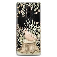 TPU Case Compatible for OnePlus 10T 9 Pro 8T 7T 6T N10 200 5G 5T 7 Pro Nord 2 Flexible Silicone Print Flowers Birds Kids Cutie Girl Clear Floral Women Slim fit Wild Soft Design Cute Tendernes