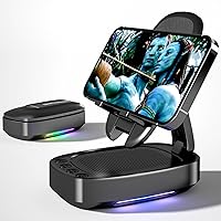 Cell Phone Stand with Wireless Bluetooth Speaker Gift for Men and Women with LED Atmosphere Light HD Surround Sound Speaker for Home,Office,Compatible with iPhone/iPad Tablet