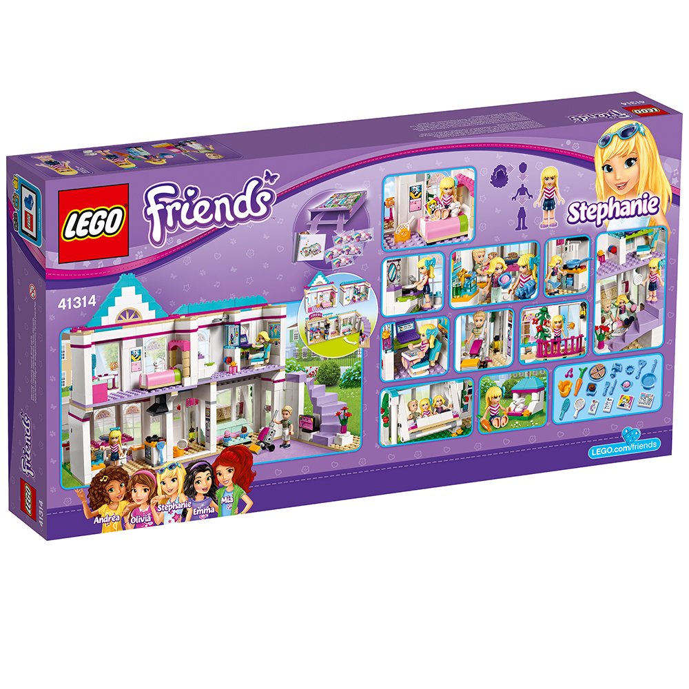 LEGO Friends Stephanie's House 41314 Build and Play Toy House with Mini Dolls, Dollhouse Kit (622 Pieces)