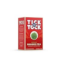 TICK TOCK TEAS Organic Rooibos Tea Bags, Organic Original Rooibos Tea, 40 Count