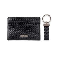 Calvin Klein Men's RFID Leather Minimalist Bifold and Card Case Wallet Sets -Money Clips and Key Fob