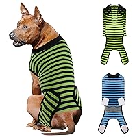 Dog Surgery Recovery Suit 2 Packs, Professional Pet Recovery Shirt Dog Abdominal Wounds Bandages for Male Female Pet Surgical Snugly Suit After Surgery Anti-Licking Dog Onesies L