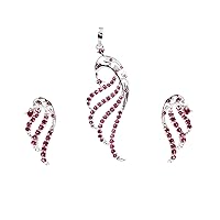 Round Ruby 1.5 MM Pink Color Minimalist Pendant Necklace Set In Sterling Silver