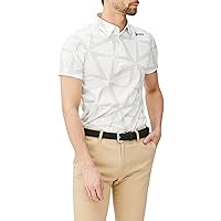 Srixon RGMXJA01 Men's Short Sleeve Shirt, Windmill Print, MOTION 3D SUNSCREEN, Cooling Effect, Heat Insulation, Sweat Absorbent, UV Cut, UPF15, Golf