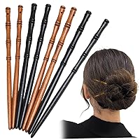 Wooden Hair Sticks 8PCS Hair Chopsticks for Women Bamboo Shape Chinese Hairpin Vintage DIY Hair Pins for Buns for Long Hair