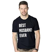 Mens Best Husband Ever T Shirt Funny Saying Novelty Tee Gift for Dad Cool Humor