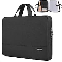 Ytonet Laptop Case 15.6 Inch, Water Resistant Laptop Bag Sleeve for Men Women Slim Laptop Cover TSA Computer Case Laptop Carrying Bag with Handle, Compatible with Lenovo HP Dell Apple Notebooks Black