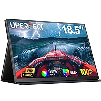 UPERFECT Portable Monitor 18.5 inch 100Hz 100% sRGB 1080P Portable Laptop Monitor w/Smart Cover, VESA & Speakers, Frameless IPS HDR Gaming Monitor USB-C HDMI Travel Second Monitor