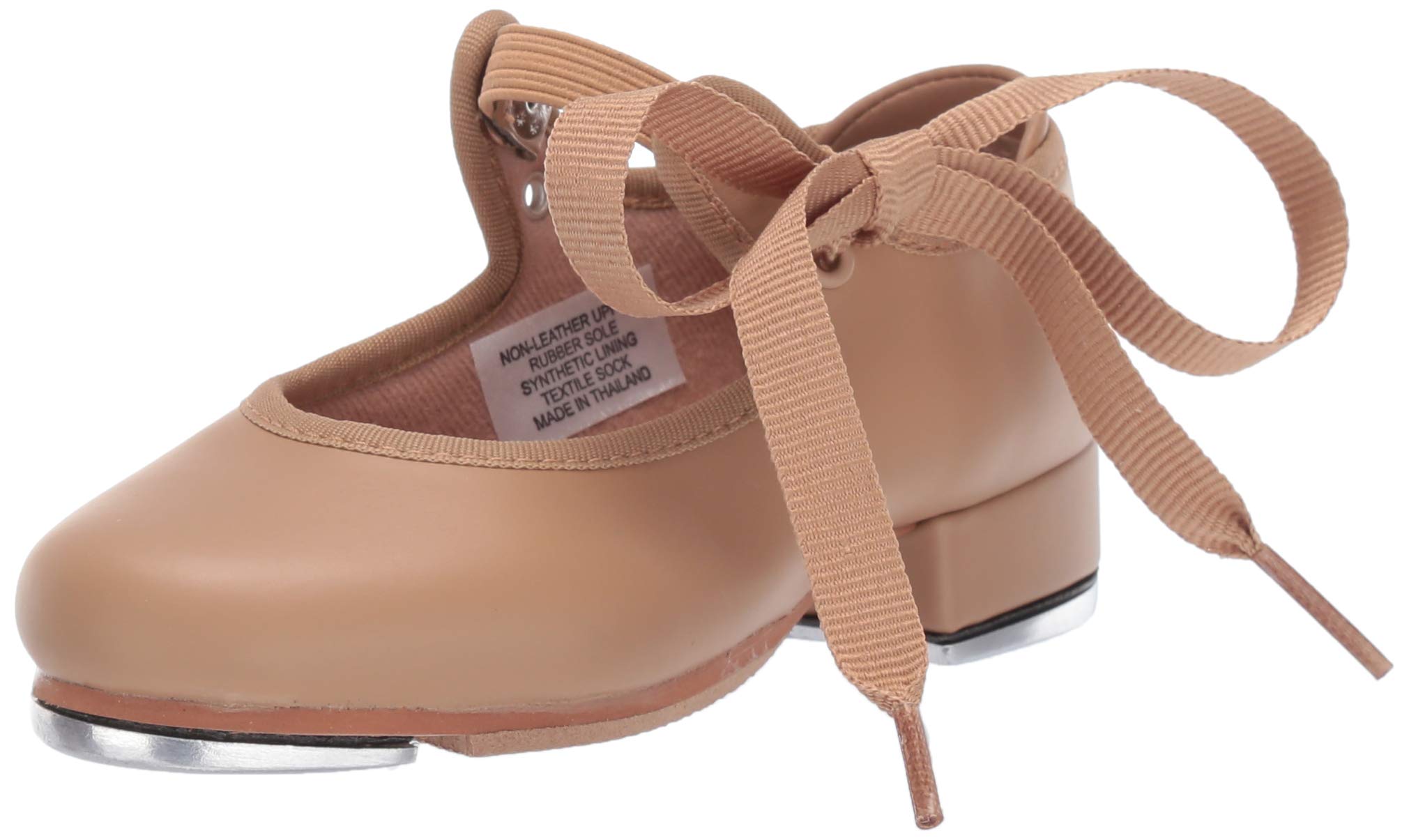 Bloch Girl's Annie Tyette Dance Shoe, Elastic Strap with Grosgrain Ribbon, Cushioned Insole, Non-Slip Sole, Techno Tap Plates Attached, Comfortable, High Durability, Superior Fit