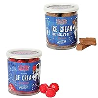 Super Garden Galactic Ice Cream Delight Bundle: Strawberry Glaze Extravaganza (1.76 oz) & Chocolate Fantasy Symphony (1.41 oz) - Flavorful Freeze-Dried Treats for Tasty Camping Adventures an