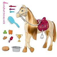 Barbie Toy Horse with Sounds, Music & Accessories, Inspired The Great Horse Chase, Horse Moves, Dances & Blinks Eyes