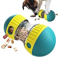 Dog Puzzle Toy Adjustable Treat Dispensing Food Dispenser Tough Slow Feeder Puppy Enrichment Training Toy Ball Pet Interactive Chase Toys for Small Medium Large Dogs to Keep Them Busy