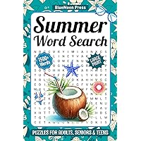Summer Word Search Puzzles For Adults Large Print: 1500+ Fun Words, Seasonal Themed Word Find Puzzle Book For Seniors & Teens, 85 Word Searches With Solutions Summer Word Search Puzzles For Adults Large Print: 1500+ Fun Words, Seasonal Themed Word Find Puzzle Book For Seniors & Teens, 85 Word Searches With Solutions Paperback Spiral-bound