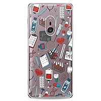TPU Case Replacement for Sony Xperia 5 III 1 II 10 XZ4 Compact XZ3 L4 XZ2 XA3 Slim fit Clear Science Design Girl Print Cute Pattern Flexible Silicone Cutie Medical Soft Doctor Heart Medicine