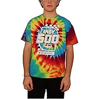 Indy 500 Mens Tie-Dye Graphic T-Shirt