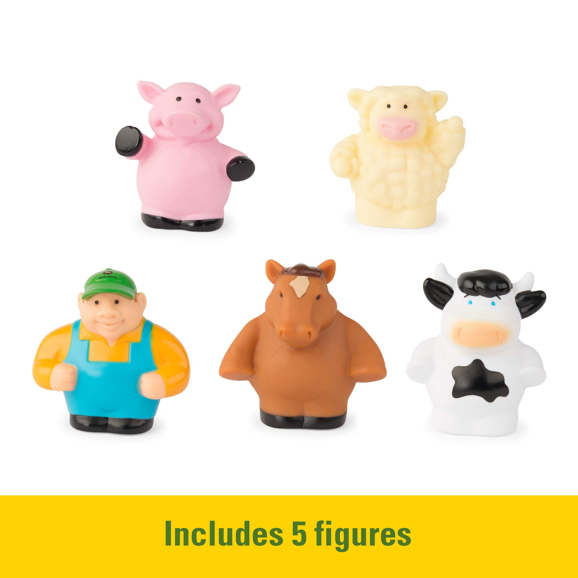 John Deere Animal Sounds Hayride Musical Tractor, Toddler Toys— Includes Farmer Figure, Tractor, and 4 Farm Animals-Girls and Boys Ages 12 Months and Up
