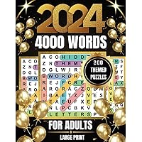 4000 Word Search for Adults Large Print (200 Themed Puzzles): Big Multi-Themed Word Search Puzzle Book for Adults, Teens & Seniors.| Themed Puzzles With Full Solutions 4000 Word Search for Adults Large Print (200 Themed Puzzles): Big Multi-Themed Word Search Puzzle Book for Adults, Teens & Seniors.| Themed Puzzles With Full Solutions Paperback Spiral-bound